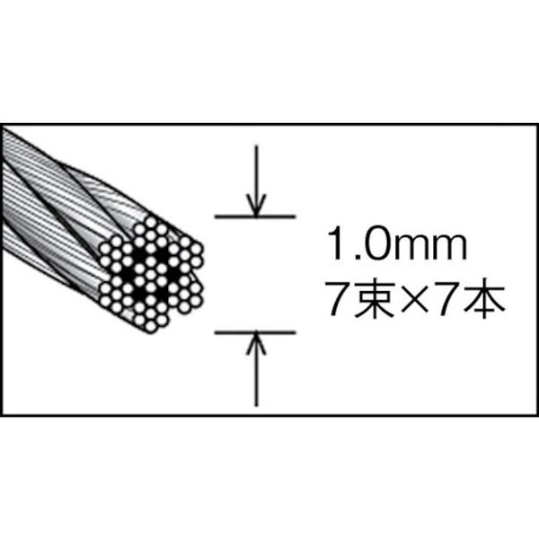 【メーカー在庫あり】 CWS6S50 トラスコ中山(株) TRUSCO ステンレスワイヤロープ Φ...