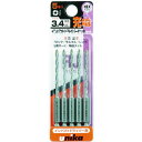 【メーカー在庫あり】 DP5RJ34 ユニカ(株) ユニカ 充電ドライバービットドリル 3.4mm 5本セット DP5-RJ34 JP店