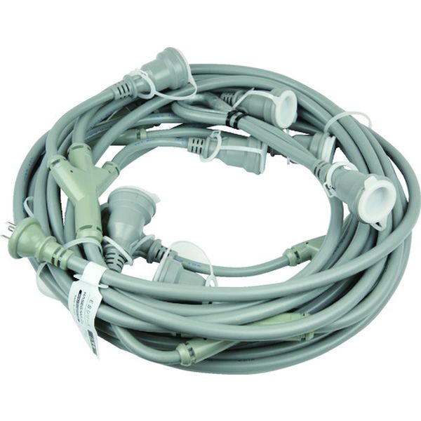 ・高い安全性、防水性、耐久性があります。・マンション・ビルなどの高層建築現場向の電源ケーブルです。・長さ(m)：11.6・間隔(m)：3・分岐線数(個)：4・コネクタ：125V15A2PE・プラグ：125V15A2PE・電源分岐支線：VCT...