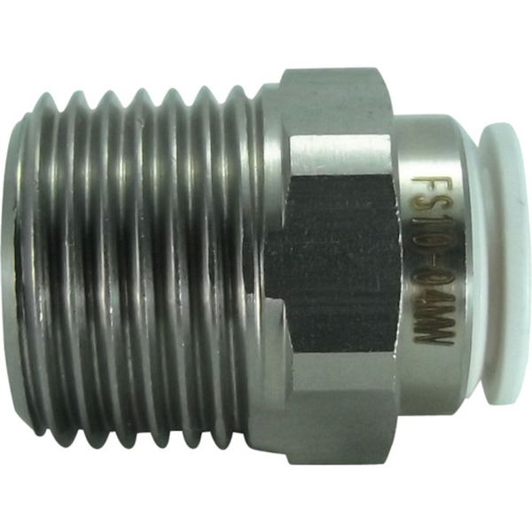 【メーカー在庫あり】 FS1004MW 千代田通商(株) チヨダ ファイブSUSメイルコネクタ 白 10mm・R1/2 FS10-04MW JP店