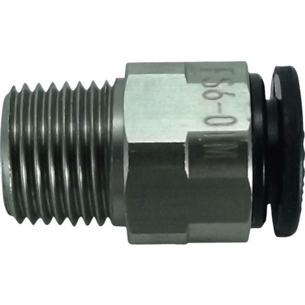 ・適合チューブ外径D(mm)：6・接続口径：R1/8・六角対辺(mm)：12・使用圧力：1MPa(空気)、0.3MPa(水)・使用流体：空気、水・流体温度：-5〜60℃(空気)、5〜40℃(水)・本体:ステンレス(SUS303)+難燃性ポリブチレンテレフタレート(PBT)・シールゴム:ニトリルゴム(NBR)・生産国 日本・JANコード 4537327044951・質量 6.600g・コード：222-9277 ・品目：FS601MFS6-01M楽天 JP店　