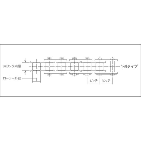 【メーカー在庫あり】 FT6068J 片山チエン(株) KANA ローラーチェーン フィットリンク 60-68L(JL付) リベット形 FT60-68J JP店