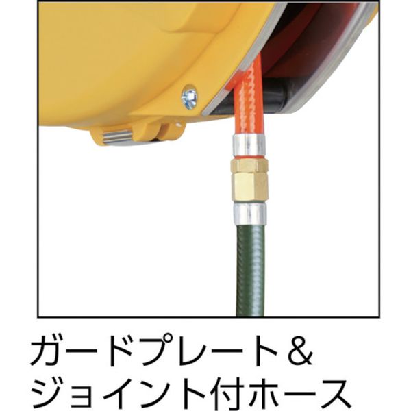 株式会社ヒロチー商事 楽天市場店の【メーカー在庫あり】 HAP310JTY 日平機器(株) 日平 タフティーエアーリール ホース内径8.0×外径12mm HAP-310JT-Y JP店｜アングル2