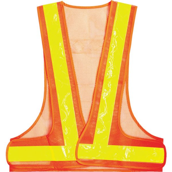 【メーカー在庫あり】 (株)スリーライク スリーライク 耐候性ベスト 蛍光オレンジ×蛍光ライムイエロー HDV50-FO JP