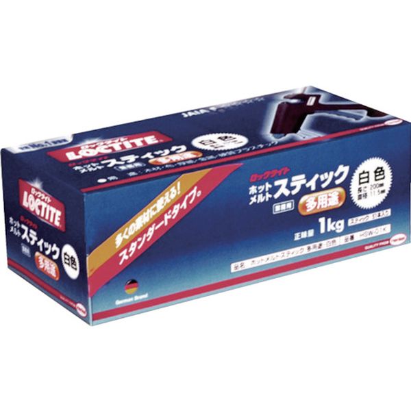 ・毒性・引火性のある有機溶剤を含みません。・RoHS指令適合品です。・色：白・径(mm)：11.5・長さ(mm)：200・軟化点(℃)：84・適合ガン：HGA-PB1、HGP-HY1・RoHS指令適合・日本接着剤工業会 JAIA F☆☆☆☆VOC基準適合・1000g箱入・ガンタイプ・1液性・主成分:EVA・生産国 台湾・JANコード 4976742256486・質量 1.040kg・コード：453-6347 ・品目：HSW01KHSW-01K楽天 JP店　