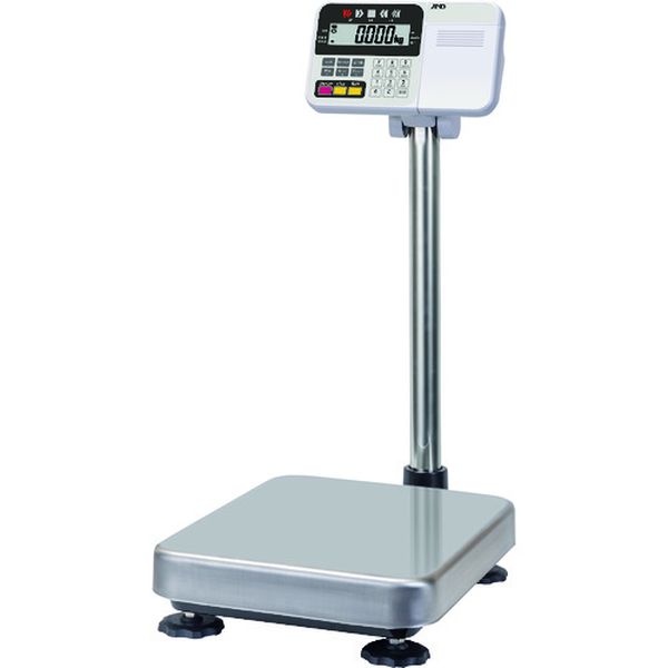 ・計量部のみ防じん・防水仕様です。・バックライト付大型液晶表示部は上下方向、横向きに回転可能です。・kg・個数モード機能付です。・各設定に便利なテンキー付きです。・kg・個数モードです。・表示部は、上下方向の他、横向きにも回転可能です。・秤量(kg)：15/30/60・最小表示(kg)：0.005/0.01/0.02・載台寸法(mm)：330×424・全高(mm)：750・タイプ：標準・幅(mm)：330・奥行(mm)：640・高さ(mm)：750・ケーブル長(m)：2.5・適合ポール径(mm)：Φ43・計量台高さ(mm)：105・載皿寸法(mm)：330(W)×424(D)・電源(V)：ACアダプター(付属)または単1乾電池×4本(別売)・センサー方式：ロードセル方式・検定：対象外・保護等級：IP65・ひょう量15kg/30kg/60kg・最小表示：0.005kg/0.01kg/0.02kg・計量皿寸法：計量皿寸法：330(W)×424(D)mm・計量皿の材質=SUS430・取扱説明書、ACアダプタ、表示部カバー・g(グラム)表示にはなりません。・生産国 韓国・JANコード 4981046135009・質量 11kg・コード：820-2306 ・品目：HV60KCHV60KC楽天 JP店　