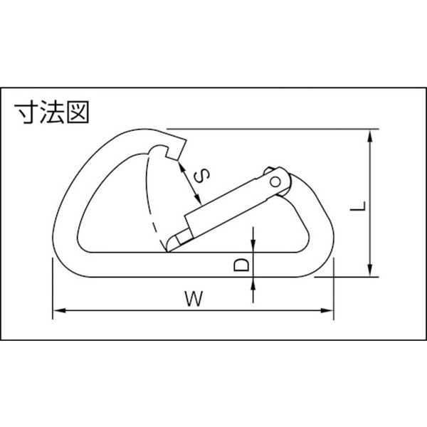 【メーカー在庫あり】 (株)伊藤製作所 123 カラビナ 鉄変D型環なし KB10 JP店
