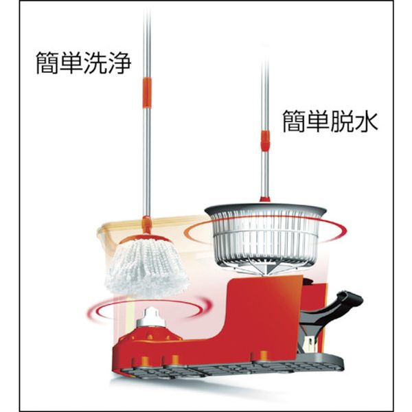 【メーカー在庫あり】 KMO22OR アイリスオーヤマ(株) IRIS 536549 回転モップ専用...