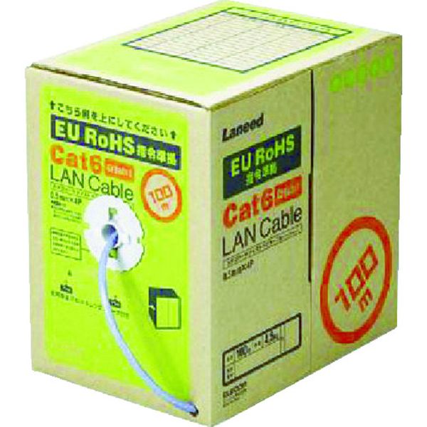【メーカー在庫あり】 LDCT6BU100RS エレコム(株) エレコム EURoHS指令準拠LANケーブル100mリール巻ブルー LD-CT6/BU100/RS JP店