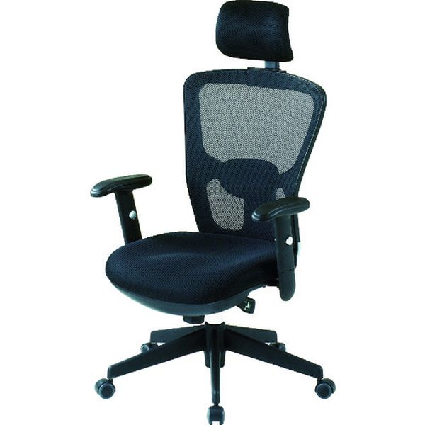 【メーカー在庫あり】 MC5A トラスコ中山(株) TRUSCO オフィスチェア背面メッシュタイプ肘付 MC-5A JP店