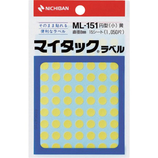 【メーカー在庫あり】 ML1512 ニチバン(株) ニチバン マイタックラベルML-151黄 ML-1512 JP店