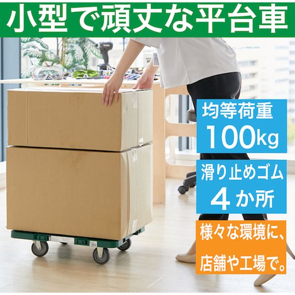 【メーカー在庫あり】 MPB500GN トラスコ中山(株) TRUSCO 樹脂製平台車 ルートバン...