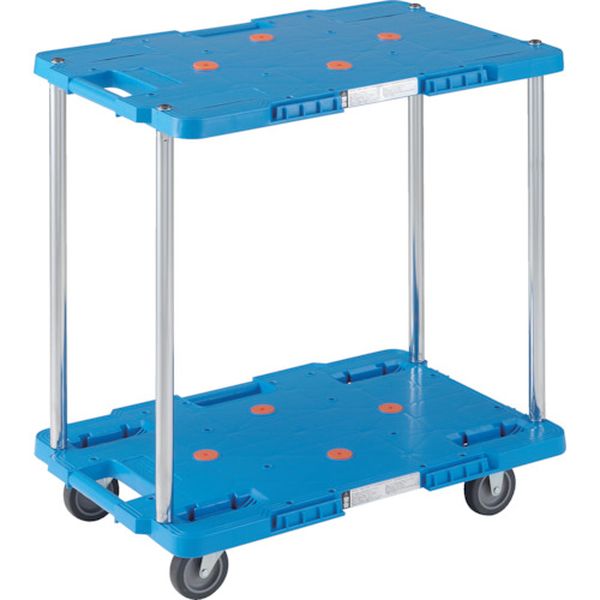 【メーカー在庫あり】 MPB602B トラスコ中山(株) TRUSCO 樹脂製台車 ルートバン 2段式 400X600 青 MPB-..