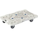 【メーカー在庫あり】 MPK600JW 樹脂製平台車 ルートバンメッシュタイプ 615X415 オール自在 白 MPK-600J-W JP店