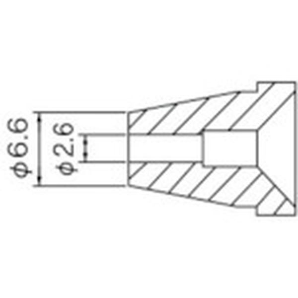 ・内径(mm)：2.6・外径(mm)：6.6・寸法(mm)内径×外径：2.6×6.6・白光　ノズル/2.6mm・生産国 日本・JANコード 4962615044687・質量 5.700g・コード：818-5444 ・品目：N6006N60-06楽天 JP店　