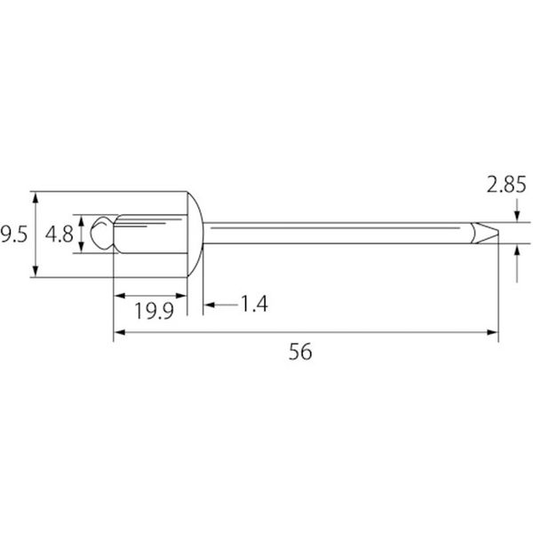 【メーカー在庫あり】 NSS610EB ブラインドリベット(ステンレス/スティール製) 6-10(150本入) エコBOX NSS 6-10EB JP店