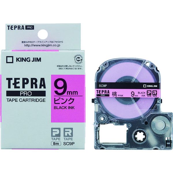 【メーカー在庫あり】 (株)キングジム キングジム JIM 【純正】「テプラ」PROテープ 9mm ピンクラベル/..