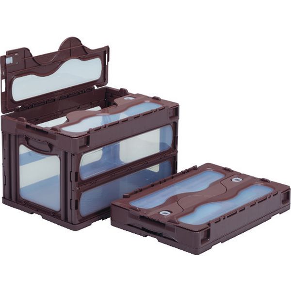 【メーカー在庫あり】 SKOC50BBR 三甲(株) サンコー フタ一体型折りたたみコンテナー 559000 マドコンC-50Bブラウン SKO-C-50B-BR JP店
