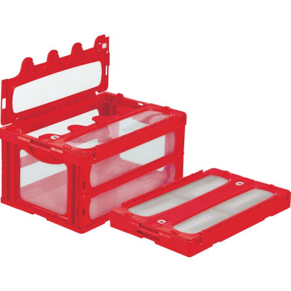 【メーカー在庫あり】 SKOC75BGR 三甲(株) サンコー フタ一体型折りたたみコンテナー 559060 マドコンC..