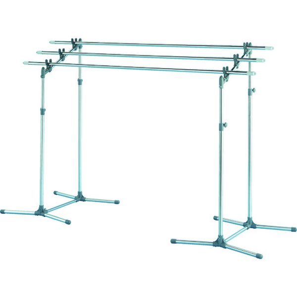 ・持ち運び簡単な屋外物干し台です。・竿をしっかりキャッチする着脱可能な竿受けを採用しました。・高さは伸縮式、洗濯物の丈にあわせて調整可能 竿(別売り)は3本までかけれます・屋外での布団干し、衣類も大量に干せます。・幅(mm)：730・奥行(mm)：800・高さ(mm)：1180〜1500・ステンレス巻きスチ-ルパイプ・ポリプロピレン(PP)・ABS樹脂・ステンレス・鉄(メッキ)・生産国 中国・JANコード 4906648102754・質量 4.800kg・コード：479-9054 ・品目：SON30SON-30楽天 JP店　