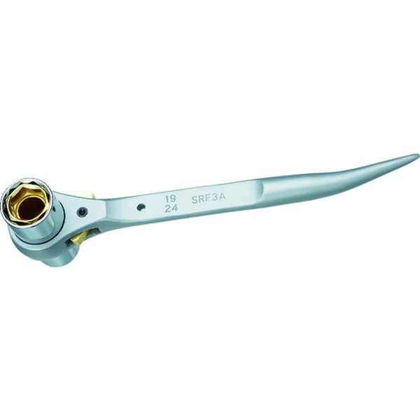 【メーカー在庫あり】 アルミ製 4 サイズラチェットレンチ ショートタイプ インナーソケット：17、19 ..