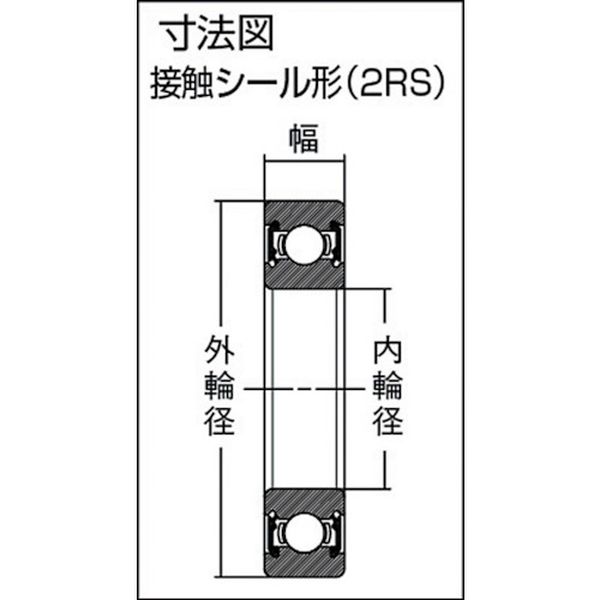 【メーカー在庫あり】 (株)南海精工所 SMT ステンレスボールベアリング 接触シールタイプ SS60052RS JP 3