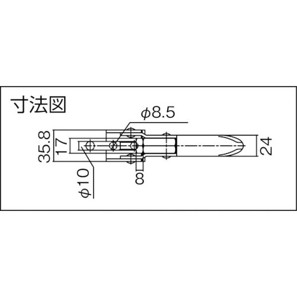 【メーカー在庫あり】 引き止め専用型トグルクランプ 最大支持力：3.0kN 調整量：12mm フランジベース ステンレス Uバー付 STLA150F JP店
