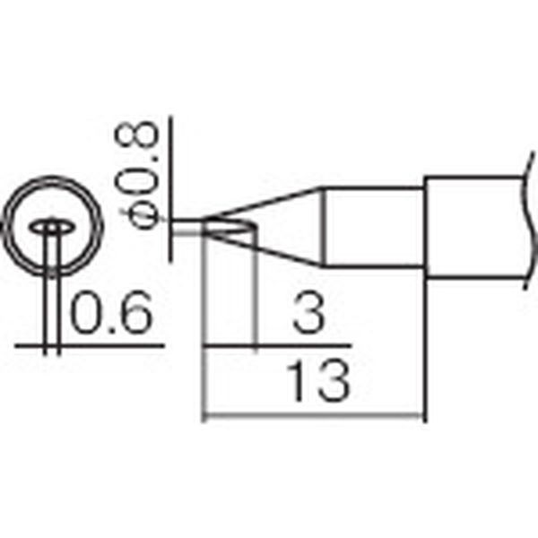 【メーカー在庫あり】 T12DL08 白光(株) 白光 こて先 0.8DL型 T12-DL08 JP店