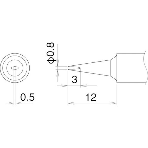 【メーカー在庫あり】 T22D08 白光(株) 白光 こて先 0.8D型 T22-D08 JP店