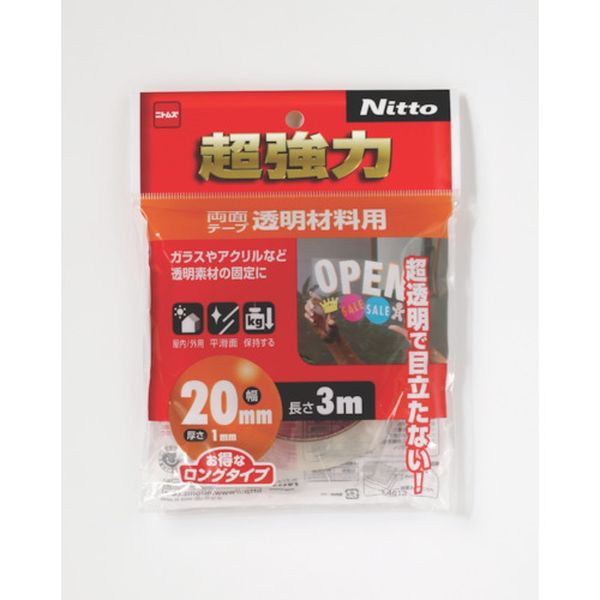 【メーカー在庫あり】 (株)ニトムズ ニトムズ 超強力両面テープ透明材料用20×3 T4613 JP店