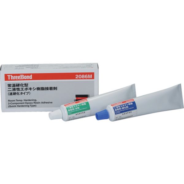 ・速硬化タイプです。(低温硬化性良好)・常温硬化型2液性エポキシ樹脂接着剤です。・低温時、速硬化性を要する場合の接着。・色(主剤/硬化剤)：無色透明/淡黄色透明・容量(g)：200・色：(主剤)透明 (硬化剤)淡黄色透明・可使時間(25℃)：5分・硬化時間(25℃)：30分・硬化時間(25℃)：30分・可使時間(25℃)：5分・2液混合型・チューブタイプ・主成分:エポキシ樹脂・生産国 日本・JANコード 4967410101726・質量 254g・コード：243-8861 ・品目：TB2086MTB2086M楽天 JP店　