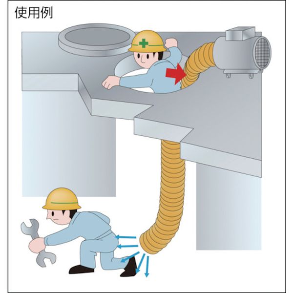 株式会社ヒロチー商事 楽天市場店の【メーカー在庫あり】 TFD230DE トラスコ中山(株) TRUSCO フレキシブルダクト使い捨てタイプ(樹脂線) Φ230X5m TFD-230DE JP店｜アングル2