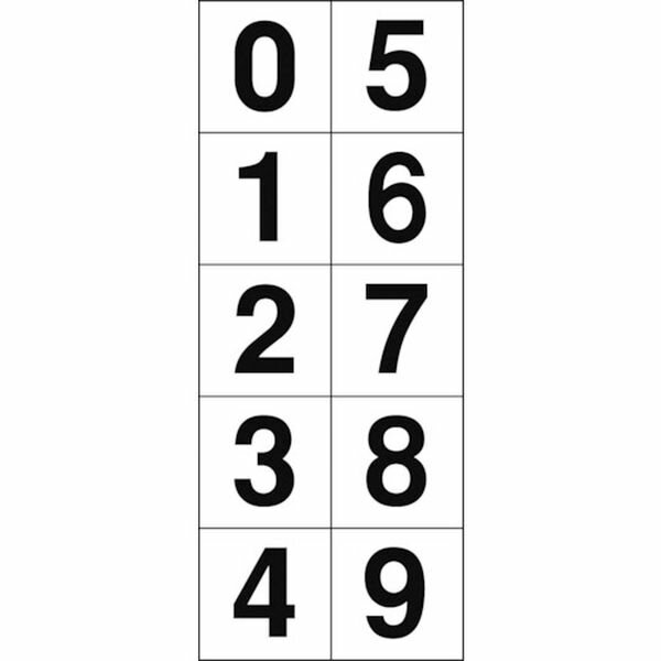 【メーカー在庫あり】 TSN5010 トラスコ中山(株) TRUSCO 数字ステッカー 50×50 「0...