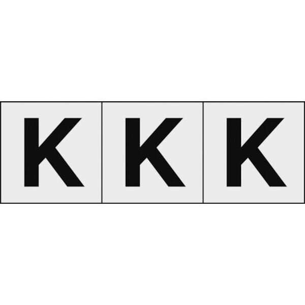 【メーカー在庫あり】 TSN50KTM トラスコ中山(株) TRUSCO アルファベットステッカー 50×50 「K」 透明 ..