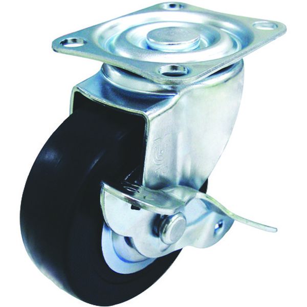 【メーカー在庫あり】 TYSB50 トラスコ中山(株) TRUSCO キャスター TYSシリーズ 自在 SP付 ゴム車50mm ..