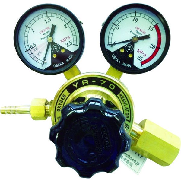 【メーカー在庫あり】 NYR70E 大和製衡(株) ヤマト 全真鍮製酸素調整器 YR-70（関東式） N-YR70-E JP店