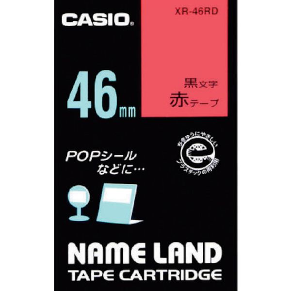 ・テープ幅(mm):46・テープ色:赤・テープ長さ(m):6・エコマーク認定品・印字色:黒・生産国 中国・JANコード 4971850154570・質量 104gXR-46RD　
