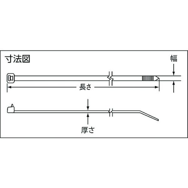【メーカー在庫あり】 PLT3SC30 ナイロン結束バンド 耐熱性黒 幅4.8×長さ292 (100...
