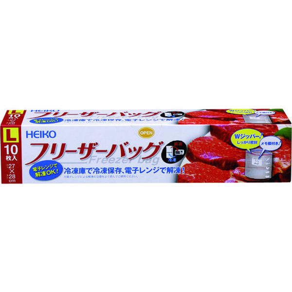 【メーカー在庫あり】 (株)シモジマ HEIKO フリーザーバッグ L 10枚入り 004750003 JP店