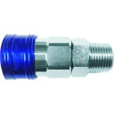 【メーカー在庫あり】 金属カップリング BLY-C カラーカップリングソケット(めねじ取付用) ブルー 10個入 相手側取付サイズRc1/4 BLY22-SM-...
