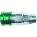 【メーカー在庫あり】 金属カップリング BLY-C カラーカップリングソケット(めねじ取付用) グリーン 10個入 相手側取付サイズRc1/4 BLY22-SM...