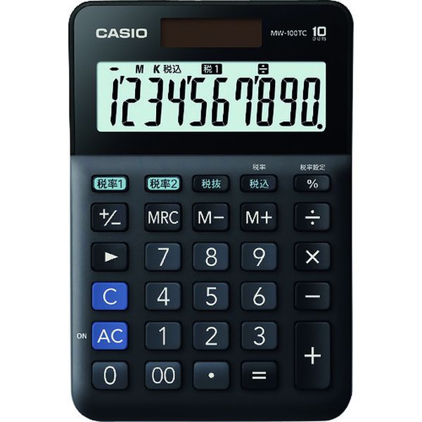 【メーカー在庫あり】 MW100TCBKN カシオ計算機(株) カシオ 電卓 MW-100TC-BK-N JP店