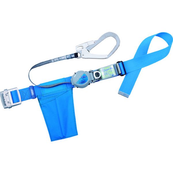 【メーカー在庫あり】 胴ベルト型墜落制止用器具(巻取タイプ)ロック機構付き 2WAYリトライト 青 Mサイズ 幅50MM×長さ1200MM TB-TRL-593-BL4-M-BP JP店