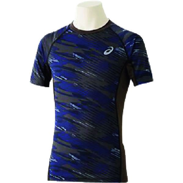 【メーカー在庫あり】 アシックス ウィンジョブハーフスリーブシャツ ピーコート/ダークグレー M 2271A040-401-M JP店