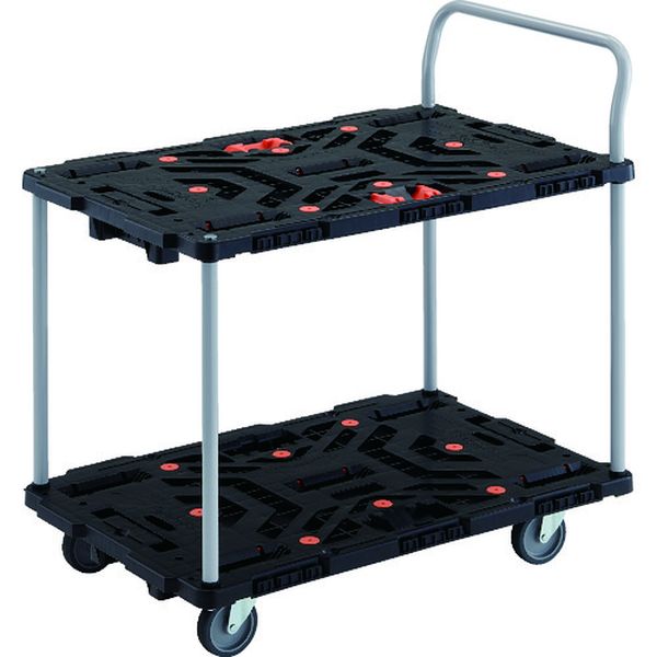 【メーカー在庫あり】 BT924J5E100T 連結式樹脂製2段台車 ビートル 900X600 自在5輪 とめたろう ハンド..