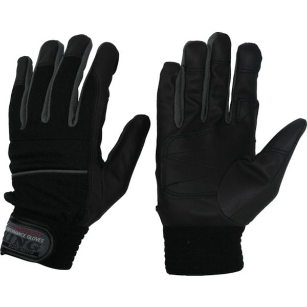 Leather Gloves - 【メーカー在庫あり】 K17BKGRLL おたふく手袋(株) おたふく ピーユー・キング ブラックXグレー LL K-17-BK/GR-LL JP店