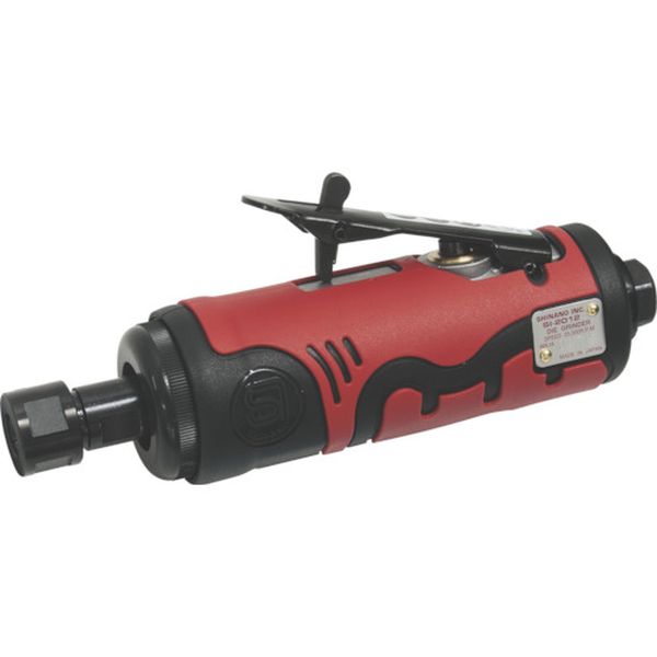 ・冷たさを感じさせない樹脂カバー付きです。・切削粉を飛ばさない後方排気です。・回転調節内蔵式です。・金属の加工研磨。・チャック内径(mm)：6・無負荷回転数(min［［の-1乗］］)：22000・空気消費量(［［M3］］/min)：0.68・ホース取付口：1/4NPT・排気：後方・全長(mm)：170・使用空気圧力(MPa)：0.63・ストレート形状タイプ・コレット式・先端工具：軸径6mm(砥石)・排気方向：後方・使用空気圧力：0.6MPa・1/4プラグ・生産国 日本・JANコード 4571165784440・質量 600g・コード：827-9811 ・品目：SI2012EXSI-2012EX楽天 JP店　