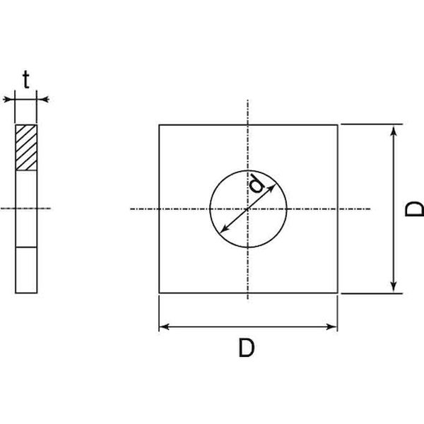 【メーカー在庫あり】 W00005000080000010 BC 角座金(大形角 (5/16) M8X26X2.3 (200個入) W0-00-0500-0080-0000-10 JP店