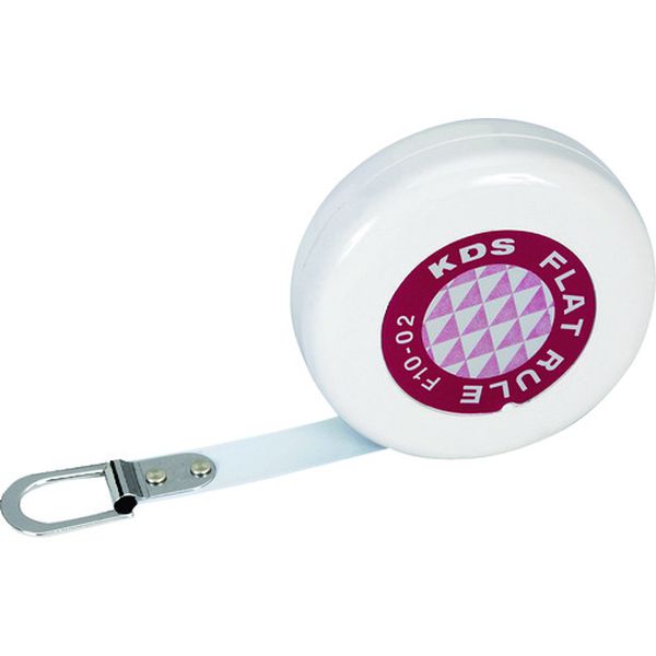 ・曲面測定には最適なフラットテープです。・上段目盛：5mmピッチ、下段目盛：1mmピッチ仕様です。・曲面測定に。・外周測定に。・ドレスメジャーに。・テープ長さ(m)：2・テープ幅(mm)：10・テープ厚さ(mm)：0.18・目盛仕様：JIS1級相当片面メートル目盛・455ピッチ表示：なし・標準張力(N)：なし・本体寸法(mm)：Φ48×15・JIS1級相当・標準張力：なし・個包装・片面目盛・テープ:スチール・ばね:スチール・ケース:ABS樹脂・パック包装(F10-02P)と個箱(F10-02)は包装形態が異なるだけで製品仕様は同じものです。・生産国 マレーシア・JANコード 4954183100179・質量 53g・コード：851-1184 ・品目：F1002F10-02楽天 JP店　