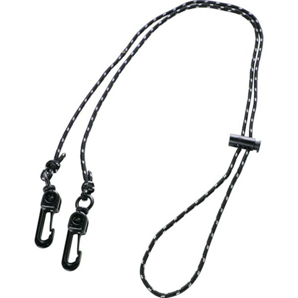 ・食事などでちょっと外したいとき用の首から掛けられるマスク用ネックストラップです。・お手持ちのマスクに簡単に取り付けでき、マスクの紛失防止にもなります。・ホックで留めるとマスクを閉じてスッキリと首から掛けられます。・マスク着用作業に。・色：黒・長さ(cm)：110・ポリプロピレン(PP)・生産国 中国・JANコード 4550414178810・質量 10g・コード：258-0497 ・品目：MSSPMSSP楽天 JP店